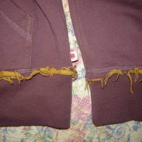 Lucky Brand Distressed Logo Hooded Sweatshirt S - Picture 4 of 6